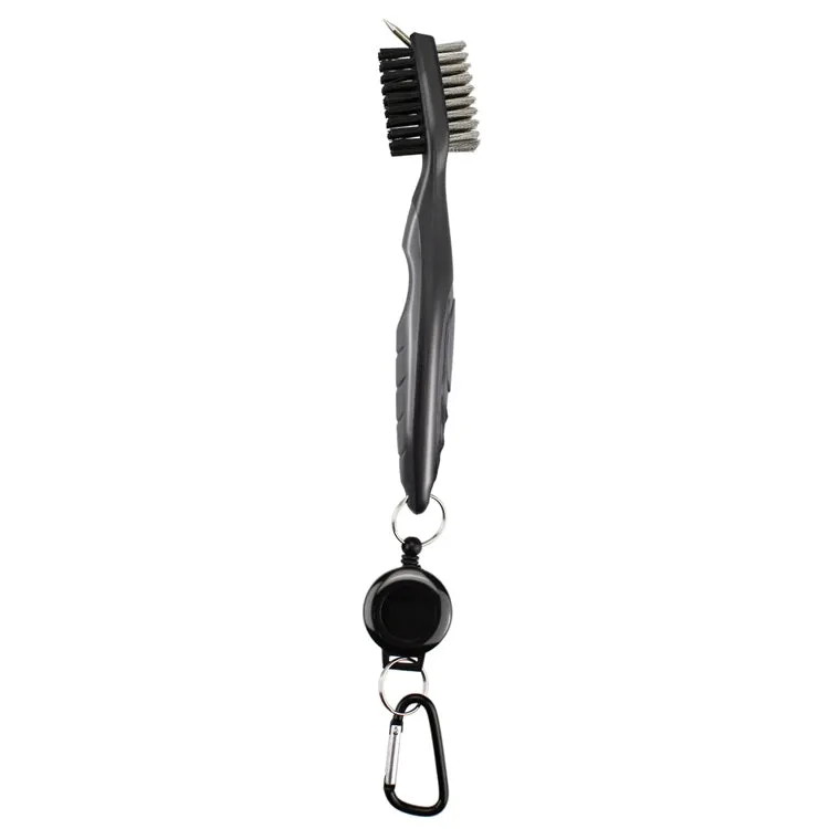 Golf Club Brush Ball Slot Cleaning Brush Cleaning Set(Black)