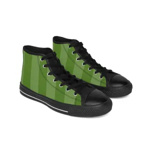 Green Grass Pattern Men's Classic Sneakers