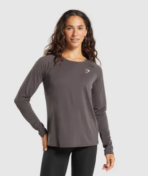 Gymshark Training Long Sleeve Top - Greyed Purple