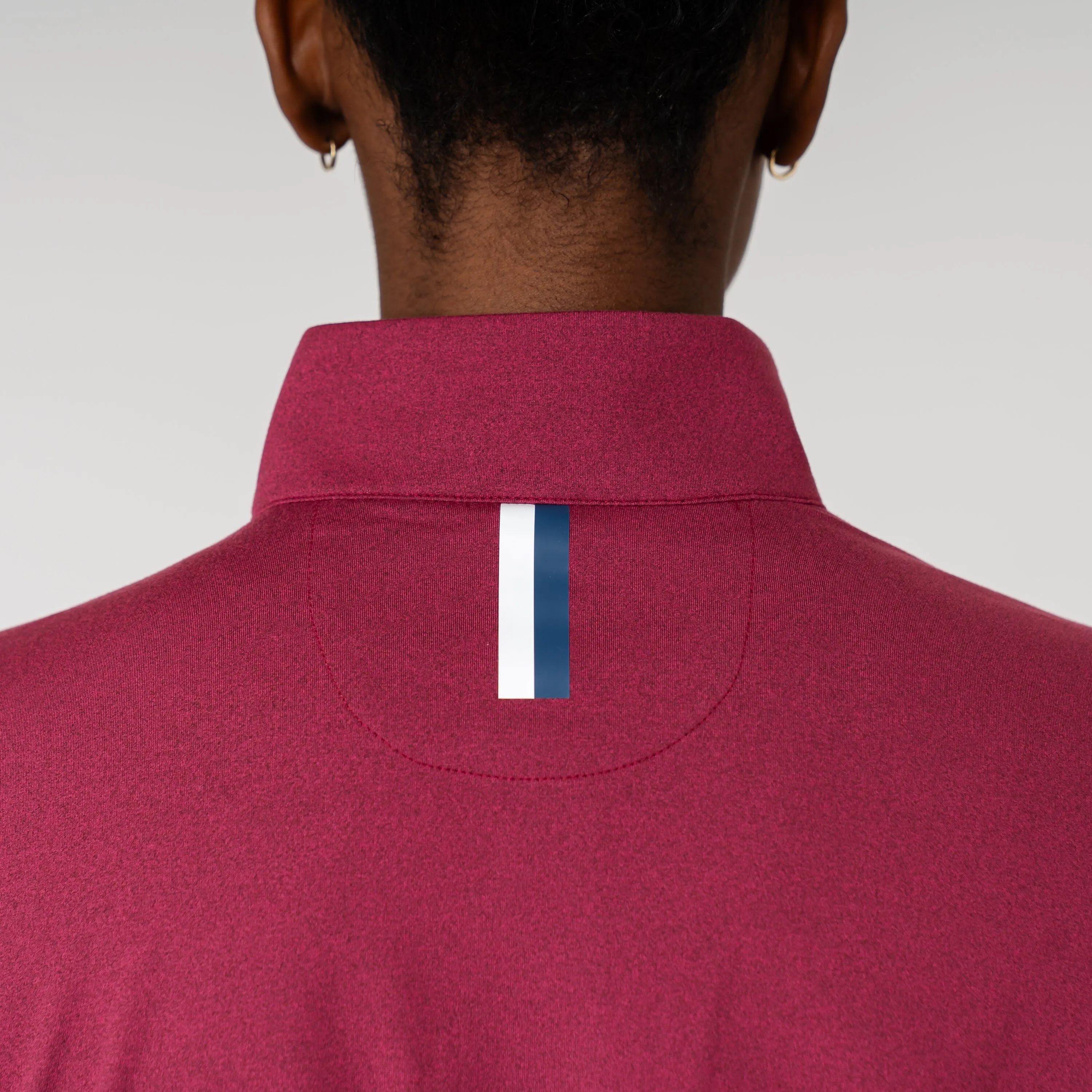 Heather Performance Q-Zip | Heather - Barn Red/Garnet Red