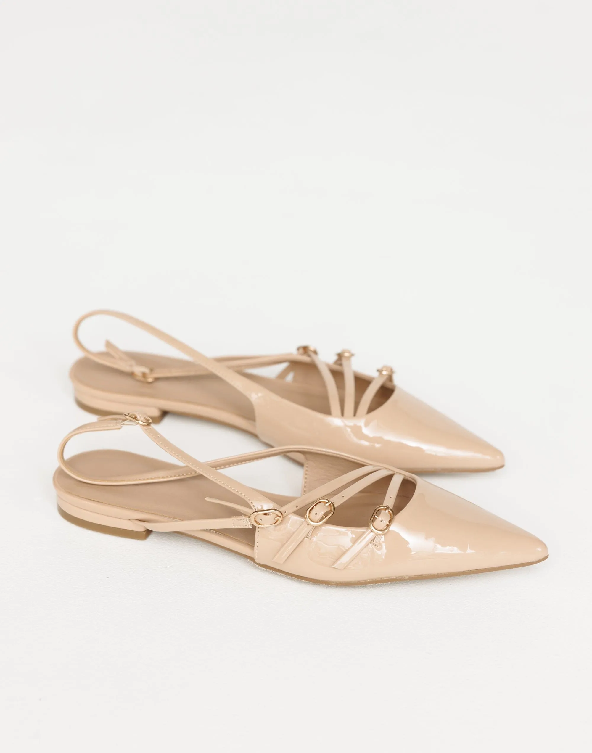 Hettie Flats (Beige Patent) - By Billini