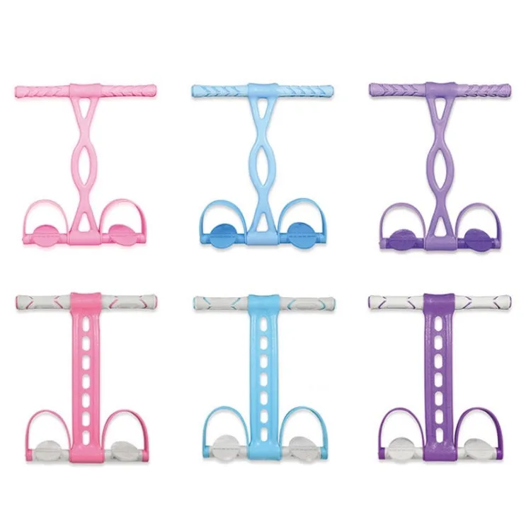 Home Fitness Pedal Tensioner Sit-Up Aid Multifunctional Elastic Rope, Specification： Little Waist Crystal (Purple)