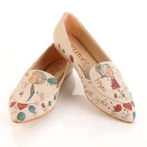 I Love You Ballerinas Shoes OMR7206