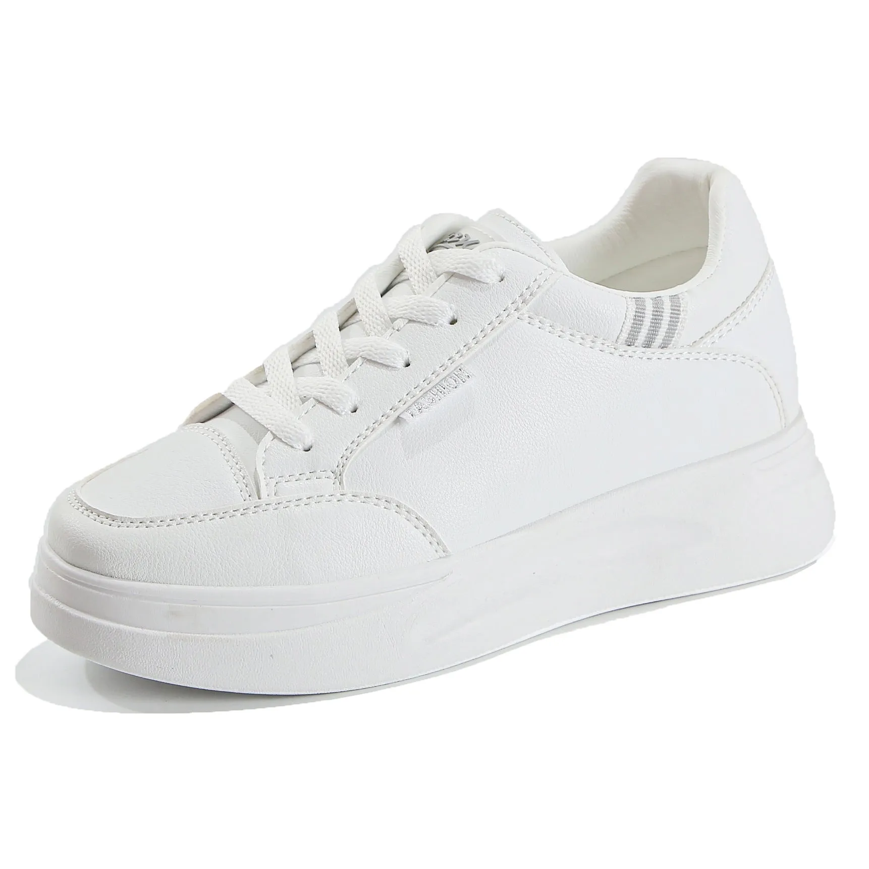 INSTOCK-White versatile inner height women's shoes