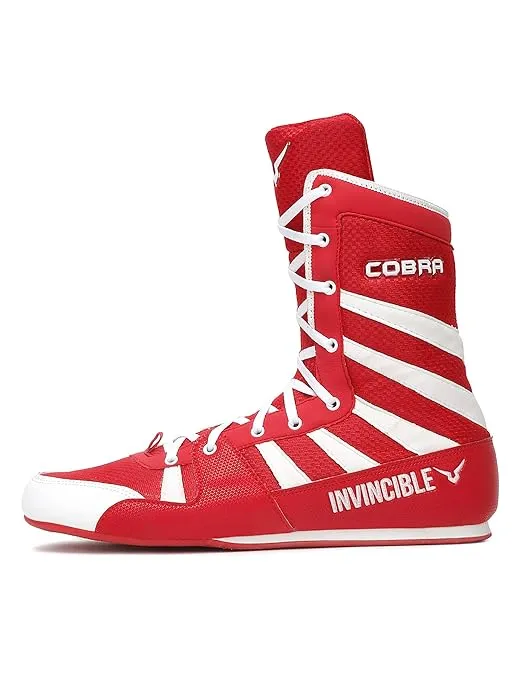 Invincible Cobra Boxing Shoes for Men & Women (RED)