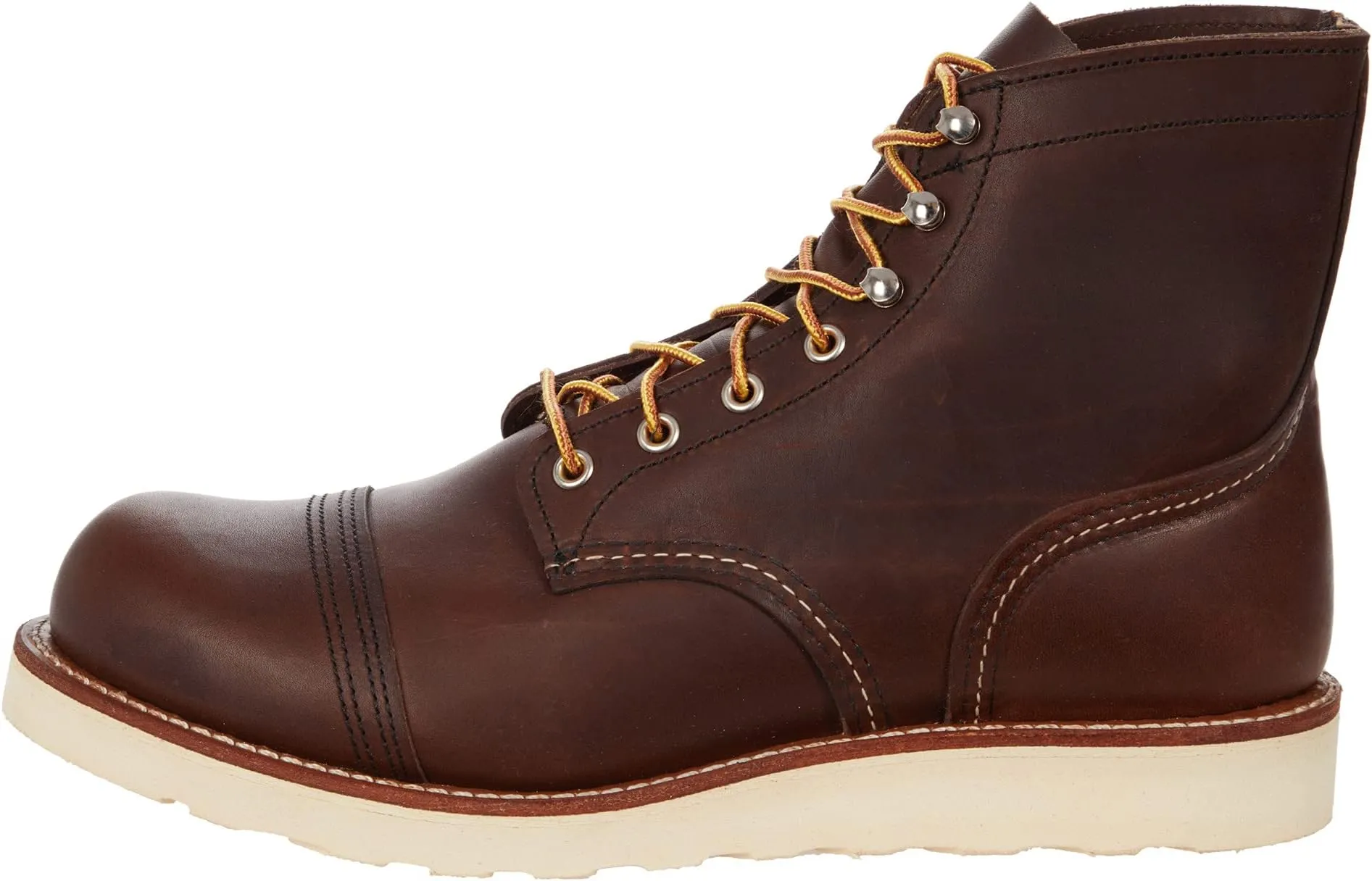 Iron Ranger Traction Tred Red Wing Heritage Lace-Up Boot in Amber Harness