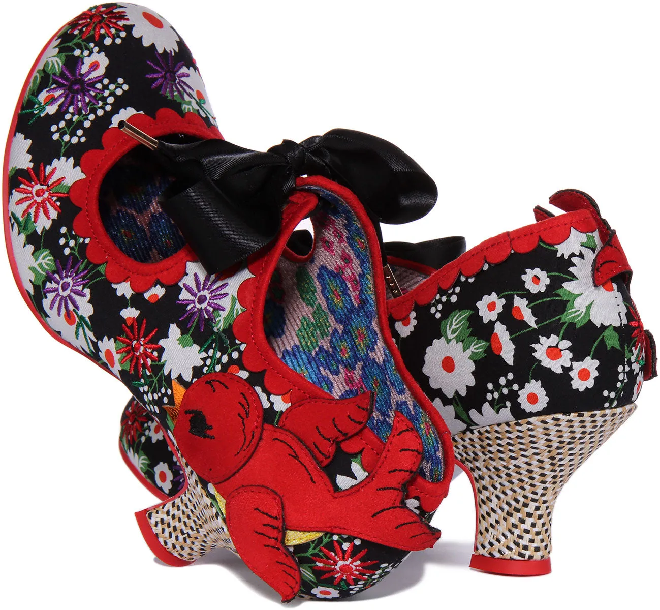 Irregular Choice Swoop Me Up In Black Red For Women