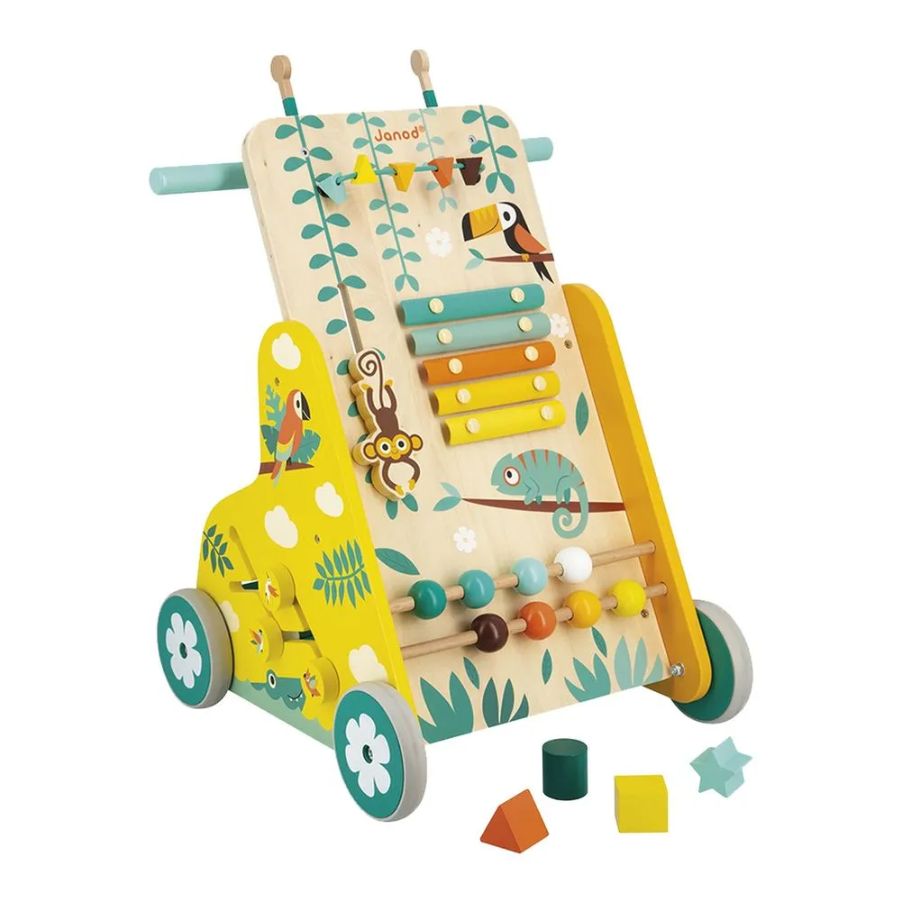 Janod Multi-Activity Wooden Trolley - Tropik