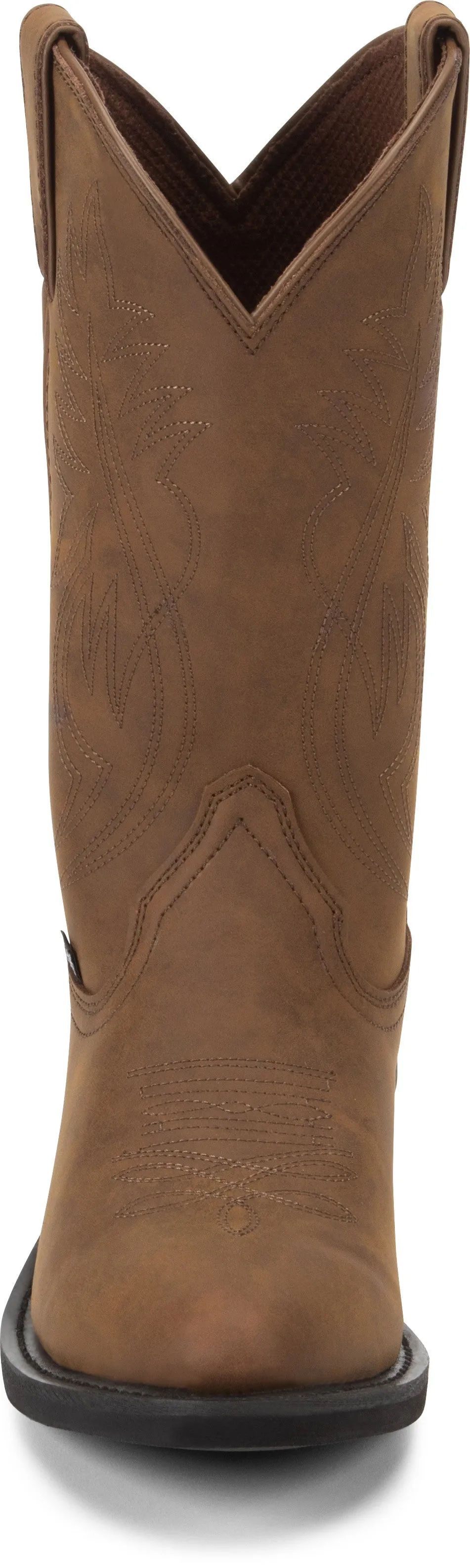 'Justin' Men's 12" Butch Farm & Ranch Western Round Toe - Tan