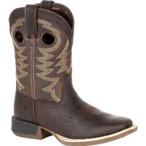 Kid's Durango Lil' Rebel Pro Brown Square Toe Cowboy Boots - Brown DBT0219Y