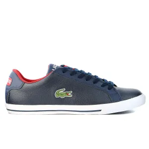 Lacoste Graduate Vulc TS US Fashion Sneaker Shoe - Dark Blue/Red - Mens