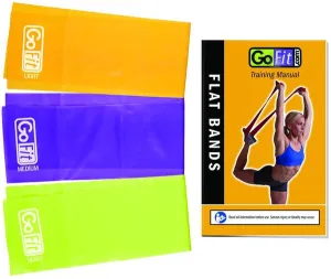 Laytex-Free TPR Flat Band Set (3)-6' Long 5" Wide With Exercise Booklet