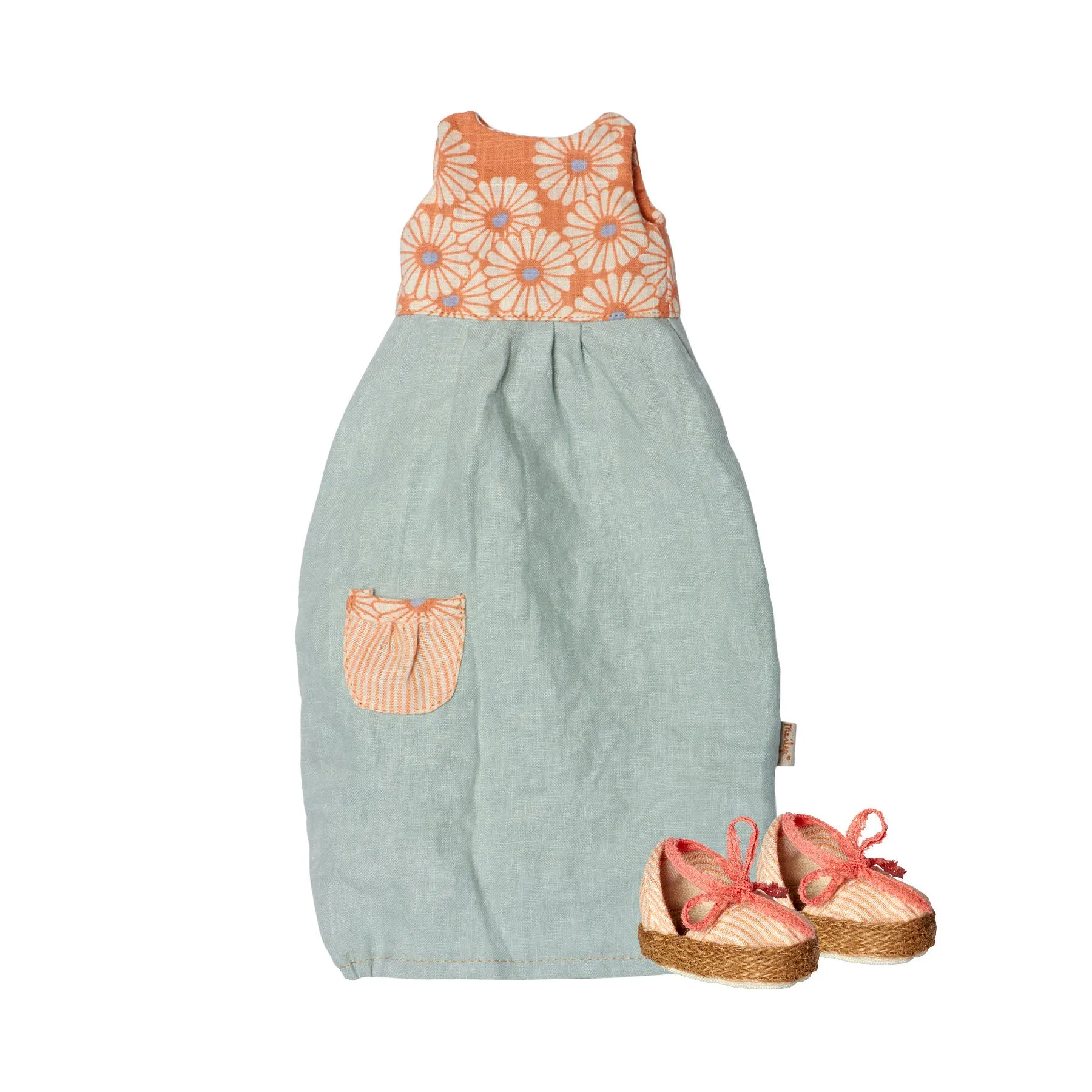 Maileg Mint Balloon Dress with Shoes - Maxi