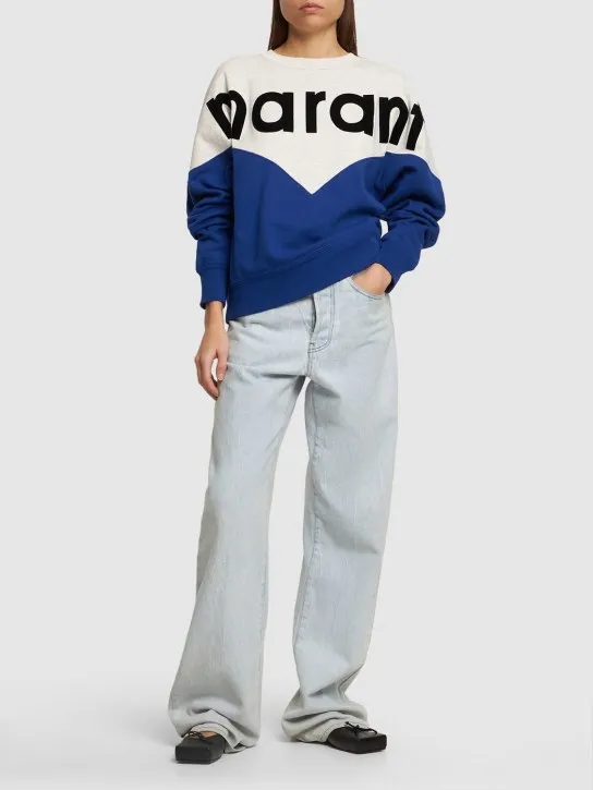 Marant Etoile   Houston logo jersey cotton sweatshirt 