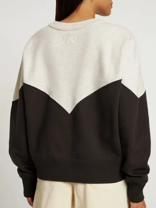 Marant Etoile   Houston logo jersey cotton sweatshirt 