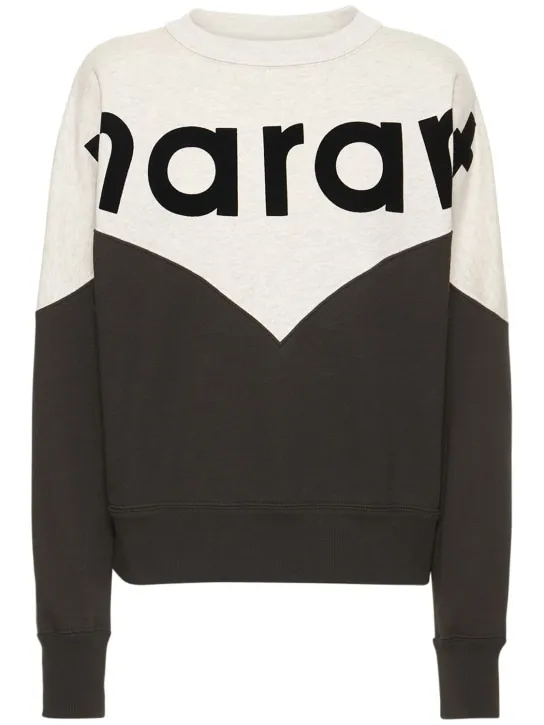 Marant Etoile   Houston logo jersey cotton sweatshirt 