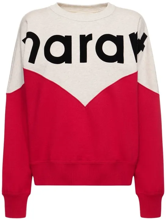 Marant Etoile   Houston logo jersey cotton sweatshirt 