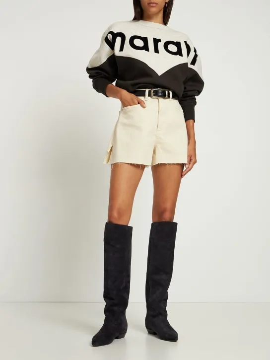 Marant Etoile   Houston logo jersey cotton sweatshirt 