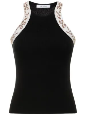 Max Mara   Pleiadi wool &amp; cashmere sleeveless top 