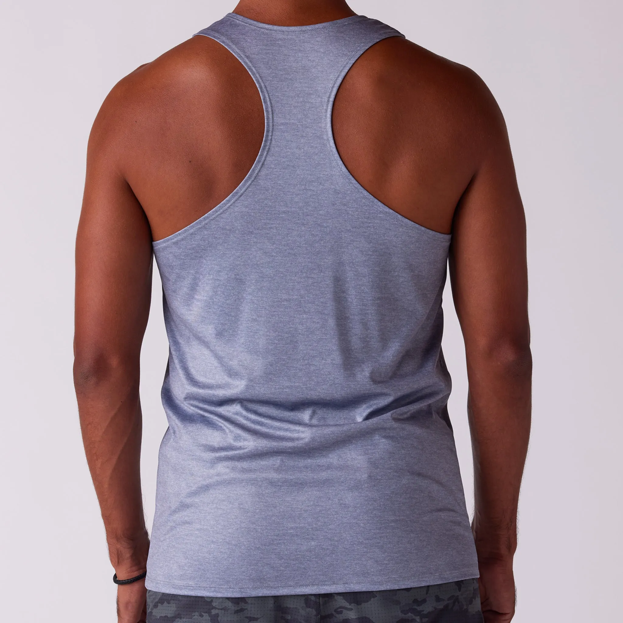 Men's Competitor Lite Printed Singlet - Heather Grey