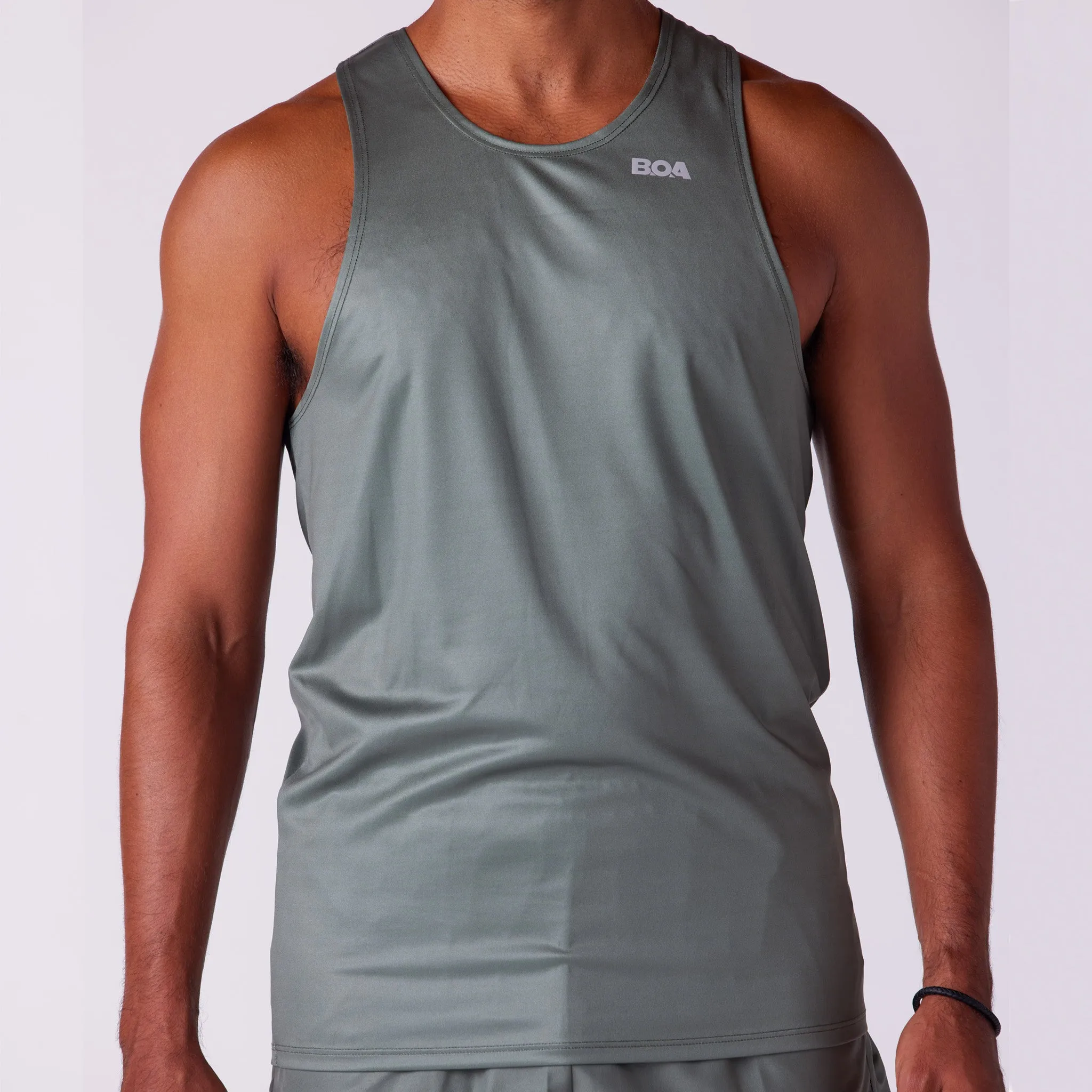 Men's Competitor Lite Printed Singlet - Military