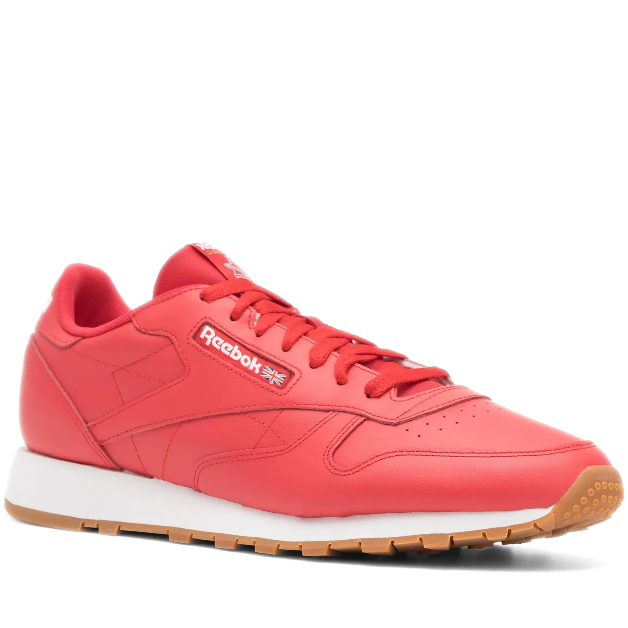 Men's Reebok Classic Leather Shoes - Red/ White