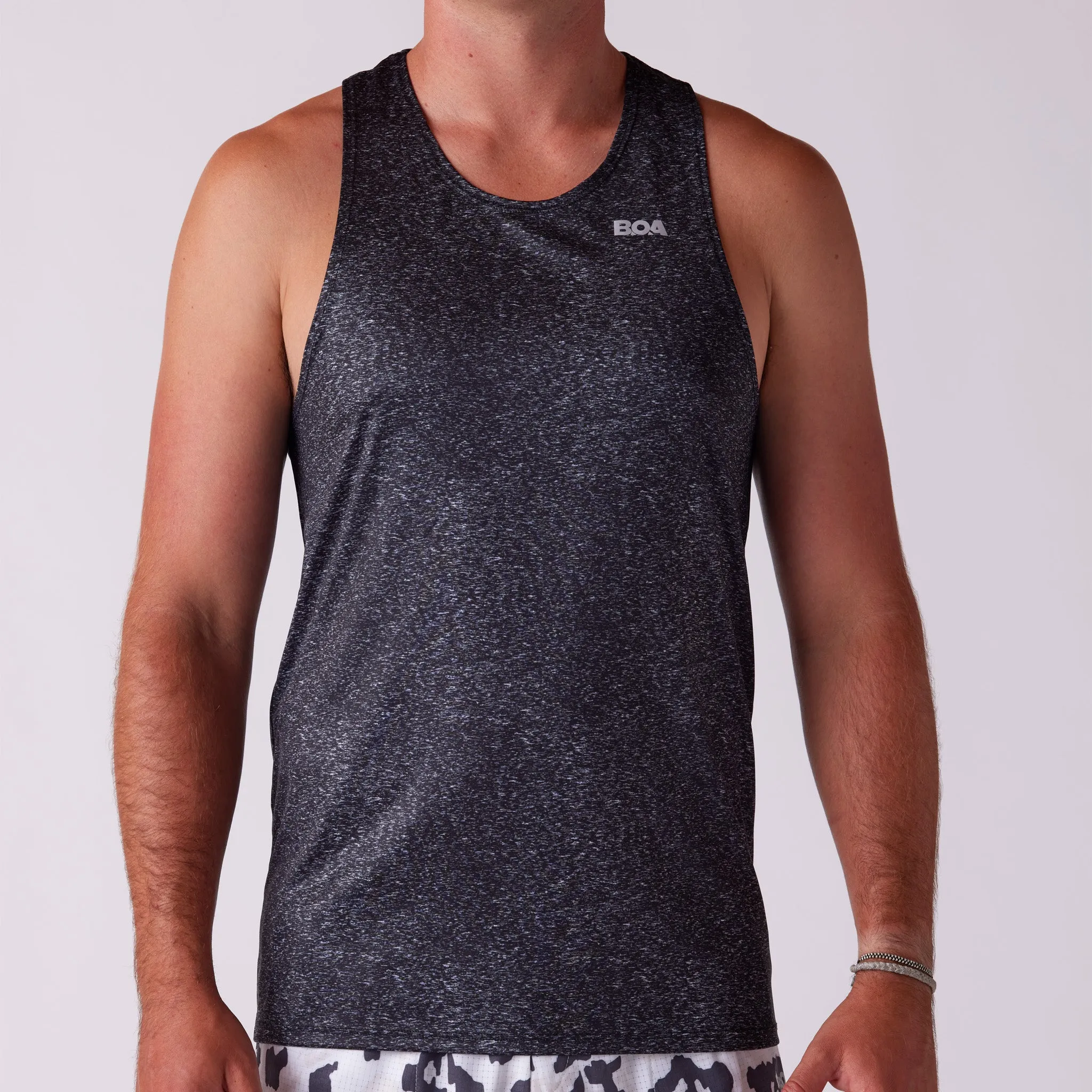 Men's Vapor Lite Racing Singlet - Heather Black