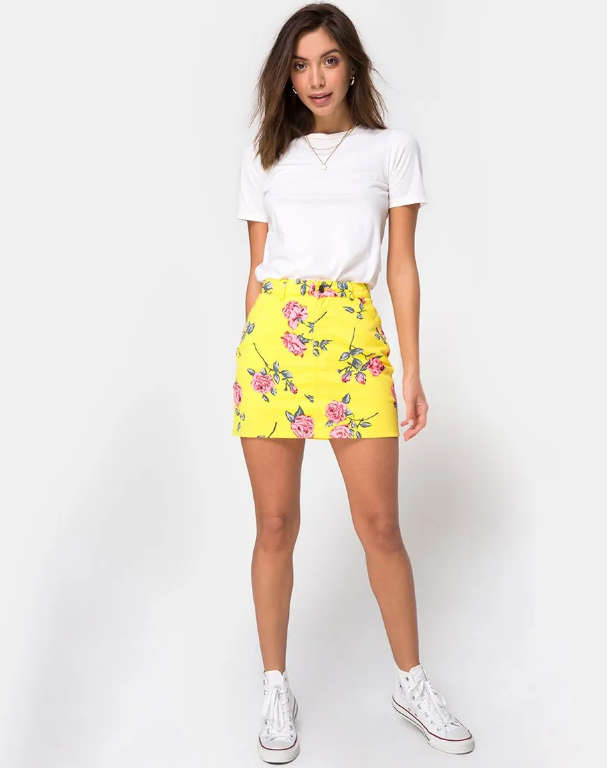 Mini Broomy Skirt in Candy Rose Yellow