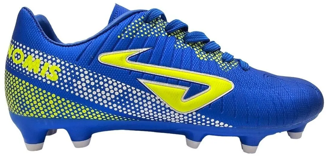 NOMIS Prodigy 2.0 FG Football Boots - Royal/Lime/White - Youth - Kids - Shoe