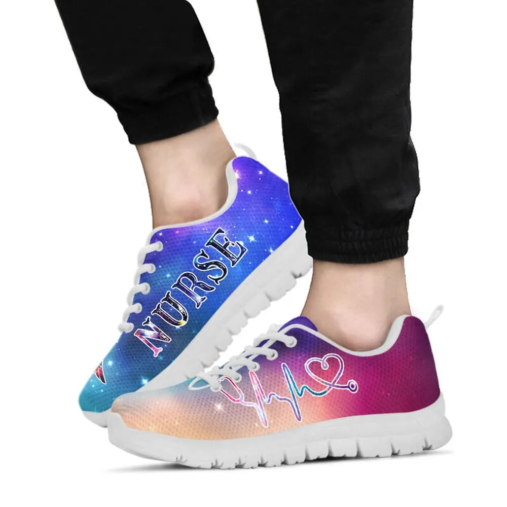 Nurse Sneaker, Galaxy Art Nurse Sneakers Shoes, Best Shoes For Nurses