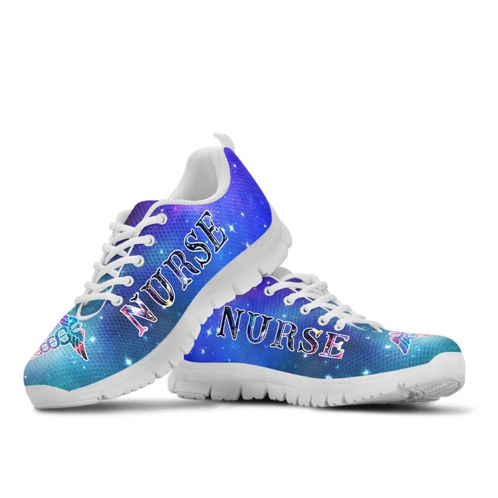 Nurse Sneaker, Galaxy Art Nurse Sneakers Shoes, Best Shoes For Nurses