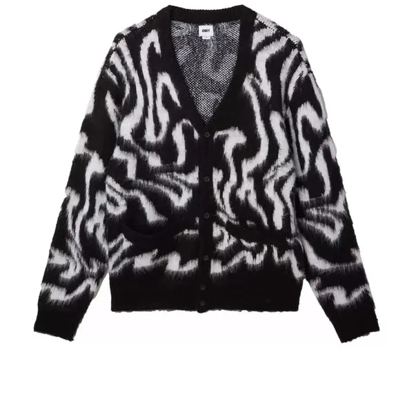 Obey Pally Cardigan - Black Multi