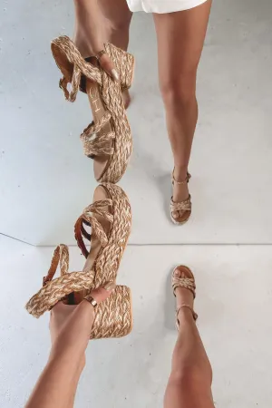 On Island Time Braided Platform Heel