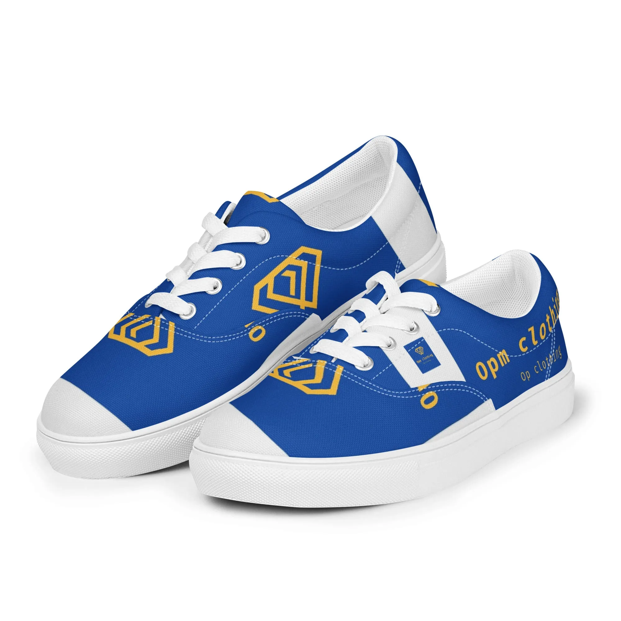 Opm insignia  lace-up canvas shoes