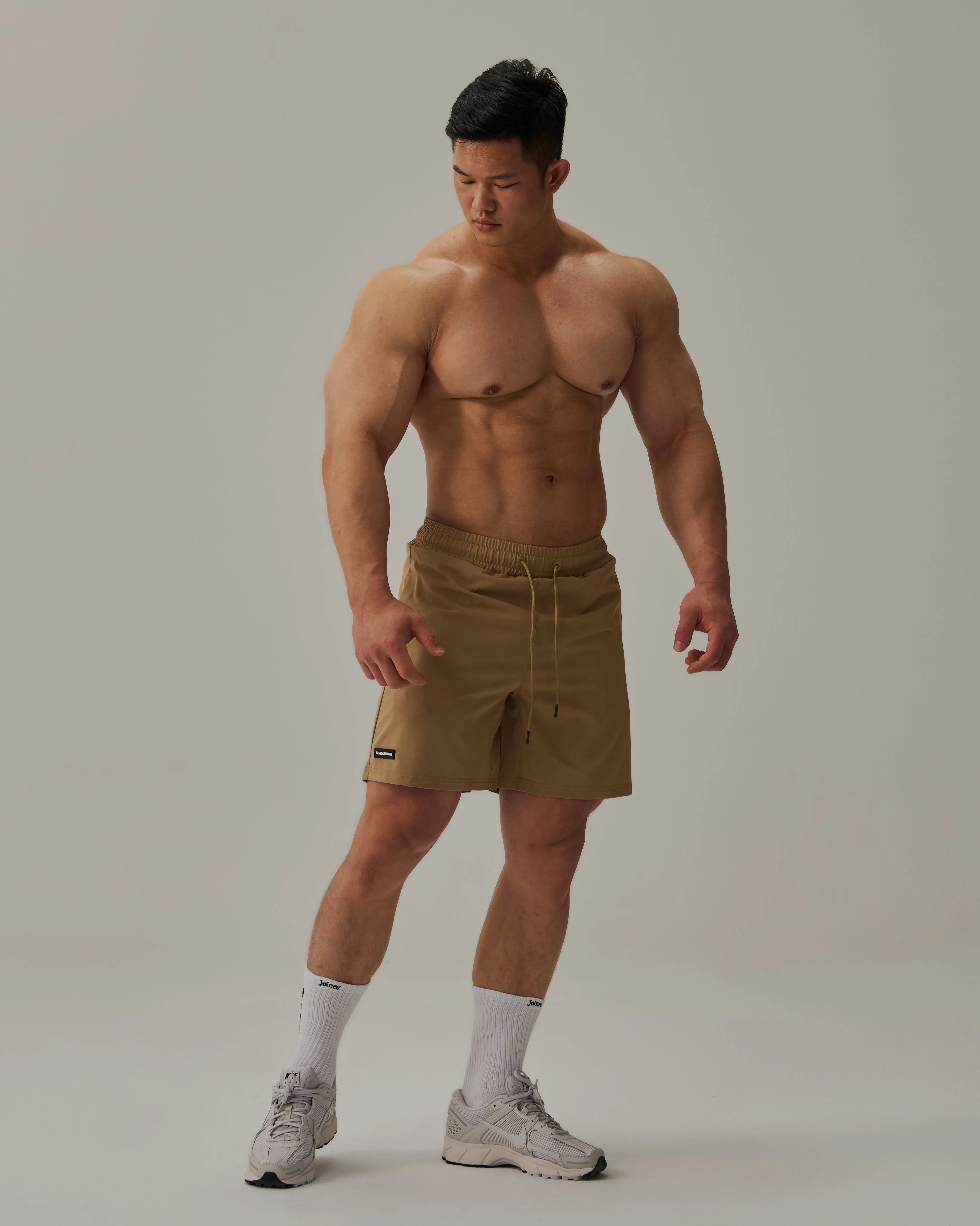 Patched Gym Shorts