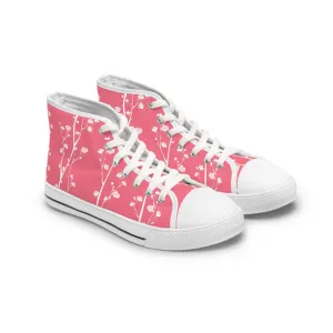 Plum Blossom Tree Women's High Top Sneakers