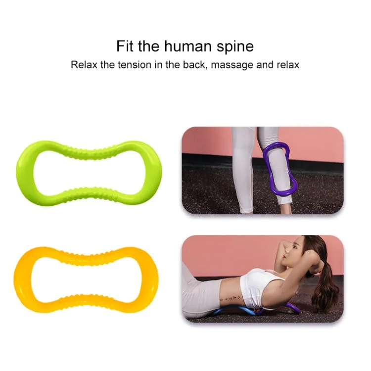 PP Double Massage Point Yoga Circle Fascia Stretching Ring Pilates Resistance Ring (Yellow)