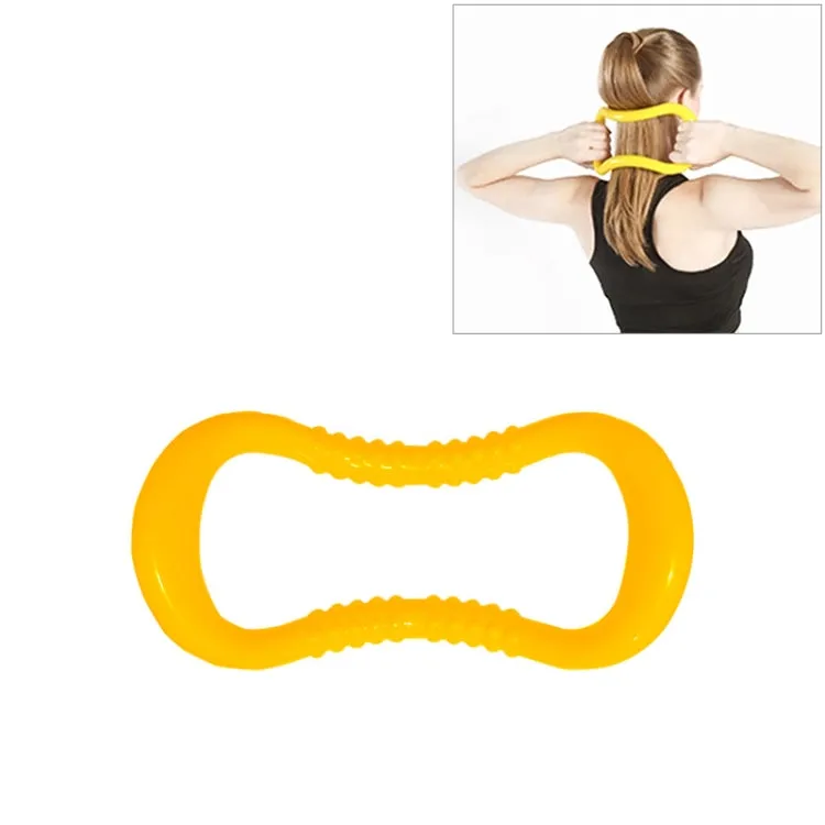 PP Double Massage Point Yoga Circle Fascia Stretching Ring Pilates Resistance Ring (Yellow)