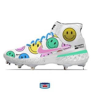 "Be Happy" Nike Alpha Huarache Elite 3 Mid Cleats