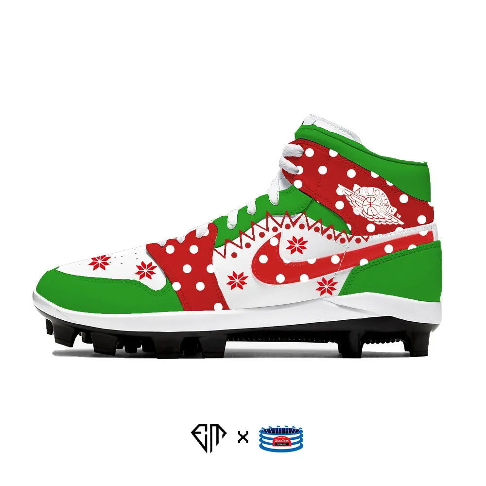 "Christmas Sweater" Jordan 1 Retro Cleats