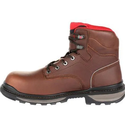 Rocky Men's Rams Horn 6" Comp Toe WP Work Boot - Brown - RKK0257