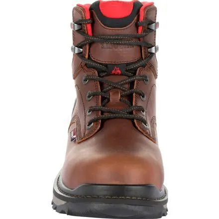 Rocky Men's Rams Horn 6" Comp Toe WP Work Boot - Brown - RKK0257