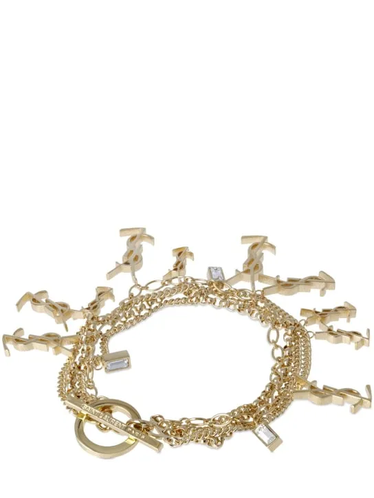 Saint Laurent   Multi strass bracelet 