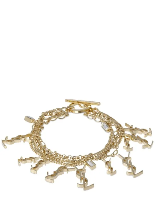 Saint Laurent   Multi strass bracelet 