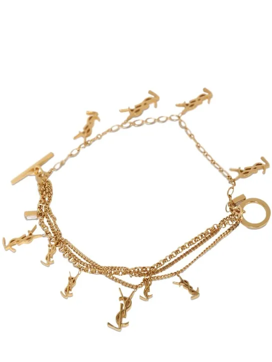 Saint Laurent   Multi strass bracelet 