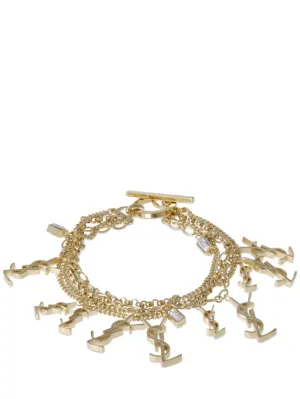 Saint Laurent   Multi strass bracelet 