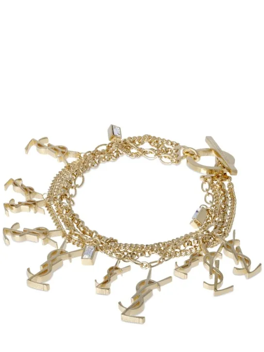 Saint Laurent   Multi strass bracelet 