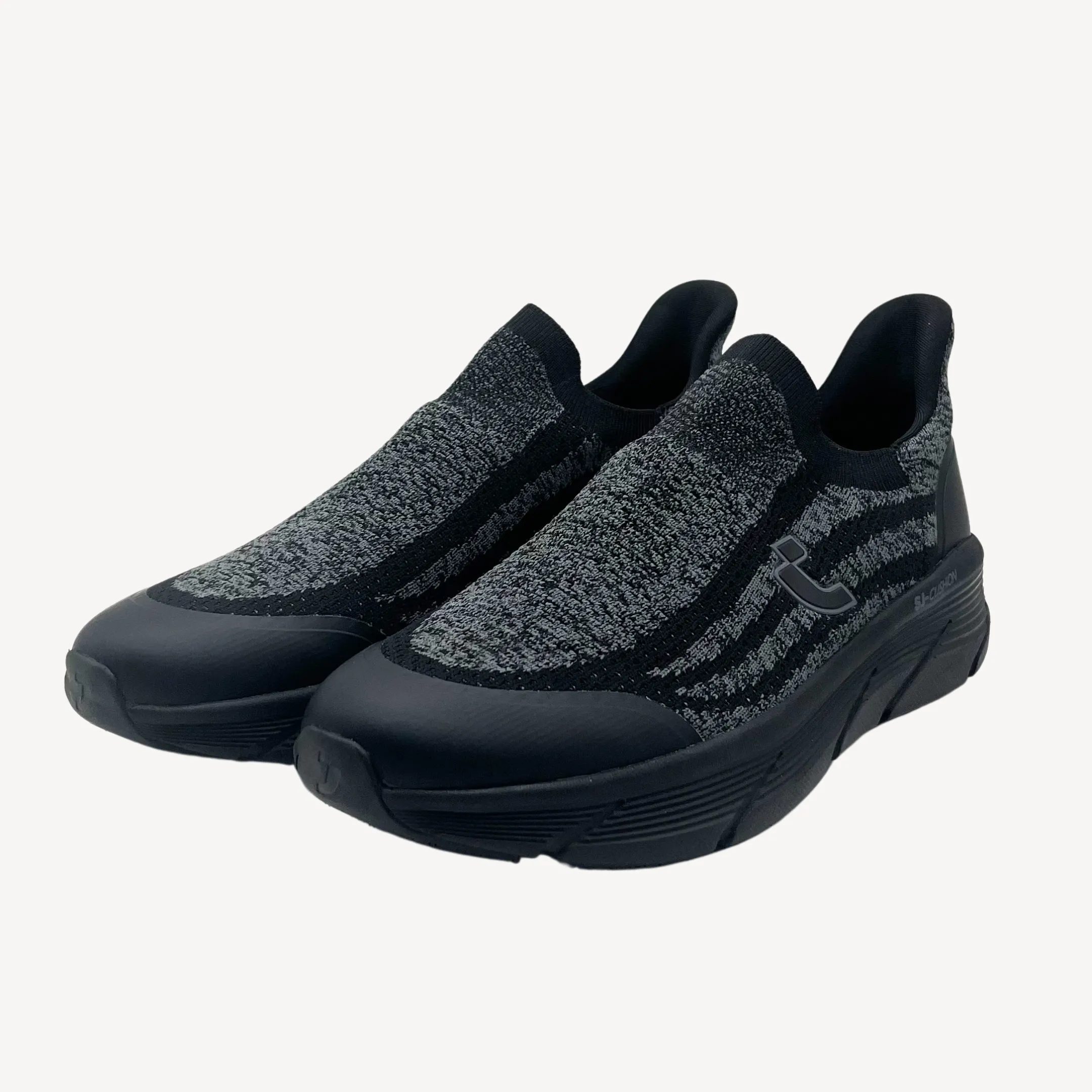 SJ Cushion Slip On Men Black Grey