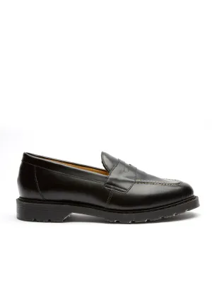 Solovair x Oliver Spencer Penny Loafer Black Hi Shine Leather Stitch