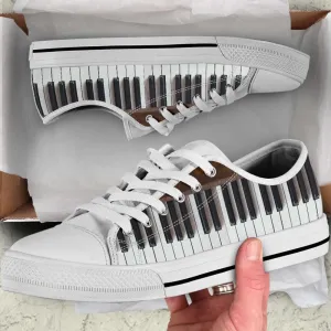 Step Up Your Style With Piano Low Top Shoes, Low Top Sneaker, Low Top Canvas Shoes